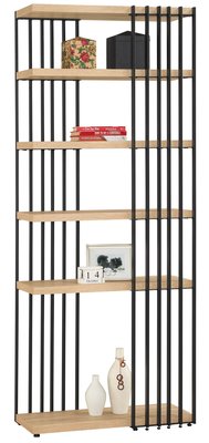 【風禾家具】QE-885-2@ALS工業風橡木色2.7尺展示櫃【台中8500送到家】工業風書架 開放書櫃 收納層架 傢俱