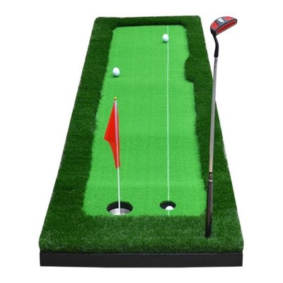 現貨熱銷-【送球桿】室內高爾夫套裝推桿練習器GOLF球道練習毯