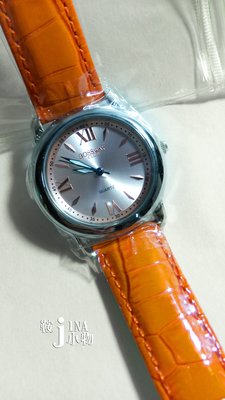 //鞍 jINA小物// 全新 BOSSWAY 展現活力時尚腕錶(橘色錶帶-36mm) (含一年保固保證書)