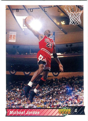 飛人 Michael Jordan 1992-93 Upper Deck #23 飛身灌籃卡