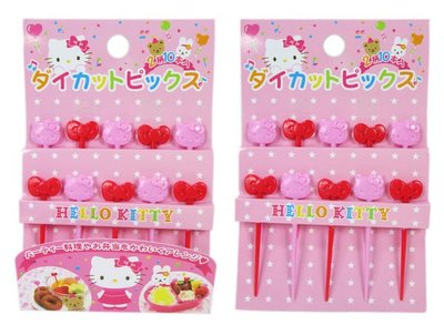【卡漫迷】Hello Kitty 造型 水果叉 ㊣版 小叉子 蛋糕叉 點心叉 可愛 蝴蝶結 20入 ~140元