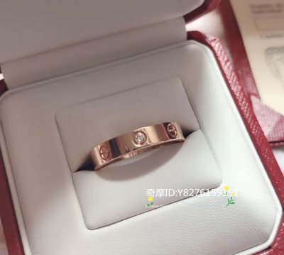 Cartier卡地亞 LOVE系列 18K玫瑰金戒指 單鑽 鑽石款戒指 精品首飾 結婚戒指 現貨 送禮 B4050700