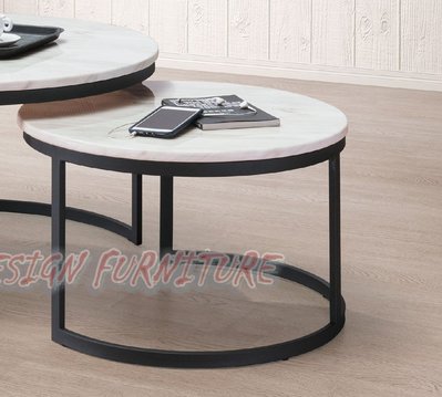【N D Furniture】台南在地家具-工業風粉體烤漆金屬腳架人造石面60cm小圓几/小茶几YH