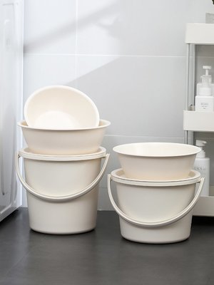日本FaSoLa洗衣桶 手提水桶 洗臉盆儲水桶洗車桶洗衣盆收納桶帶蓋