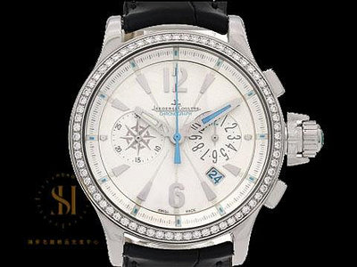 【鴻昇名錶】 Jaeger LeCoultre JLC 積家  148.8.31 不鏽鋼 精鑲鑽框 白色面盤 石英錶 計時碼表 AGZ061