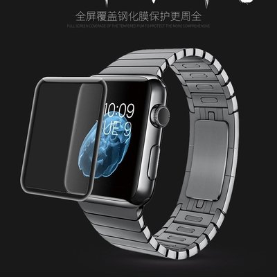 【◕‿◕】現貨Apple watch5鋼化玻璃貼 全屏覆蓋 iwatch3蘋果手表3D保護貼 高清透明 彎曲 3D曲面
