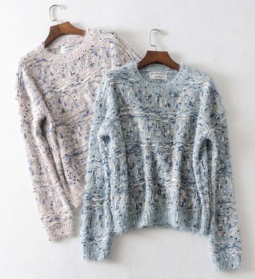 【An Ju Shop】外單 歐美西班牙風 時尚休閒針織衫寬鬆彩點毛衣~S5J258915