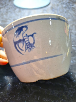 金欣古玩：台灣早期老碗盤：青花陶器碗盤用品拍賣／02553