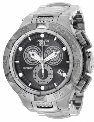 《大男人》Invicta #7674龍5Subaqua 瑞士大錶徑50MM個性潛水錶，黑面白鋼(本賣場全現貨)