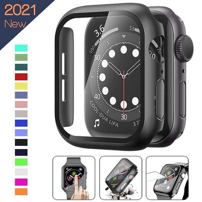 360 全屏保護貼保險槓啞光硬殼 Apple watch 6 SE 5 4 Cover 鋼化玻璃膜 iwatch 40M
