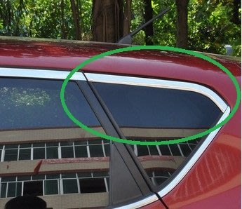 [[娜娜汽車]] 日產 BIG TIIDA專用不鏽鋼後三角車窗飾條(2片裝)