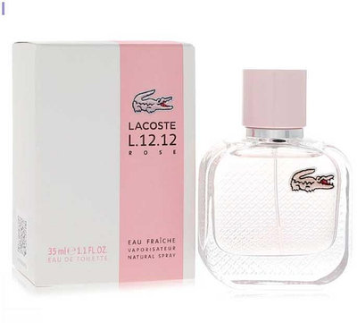 【美妝行】Lacoste L.12.12 Rose 玫瑰 女性淡香水 35ml