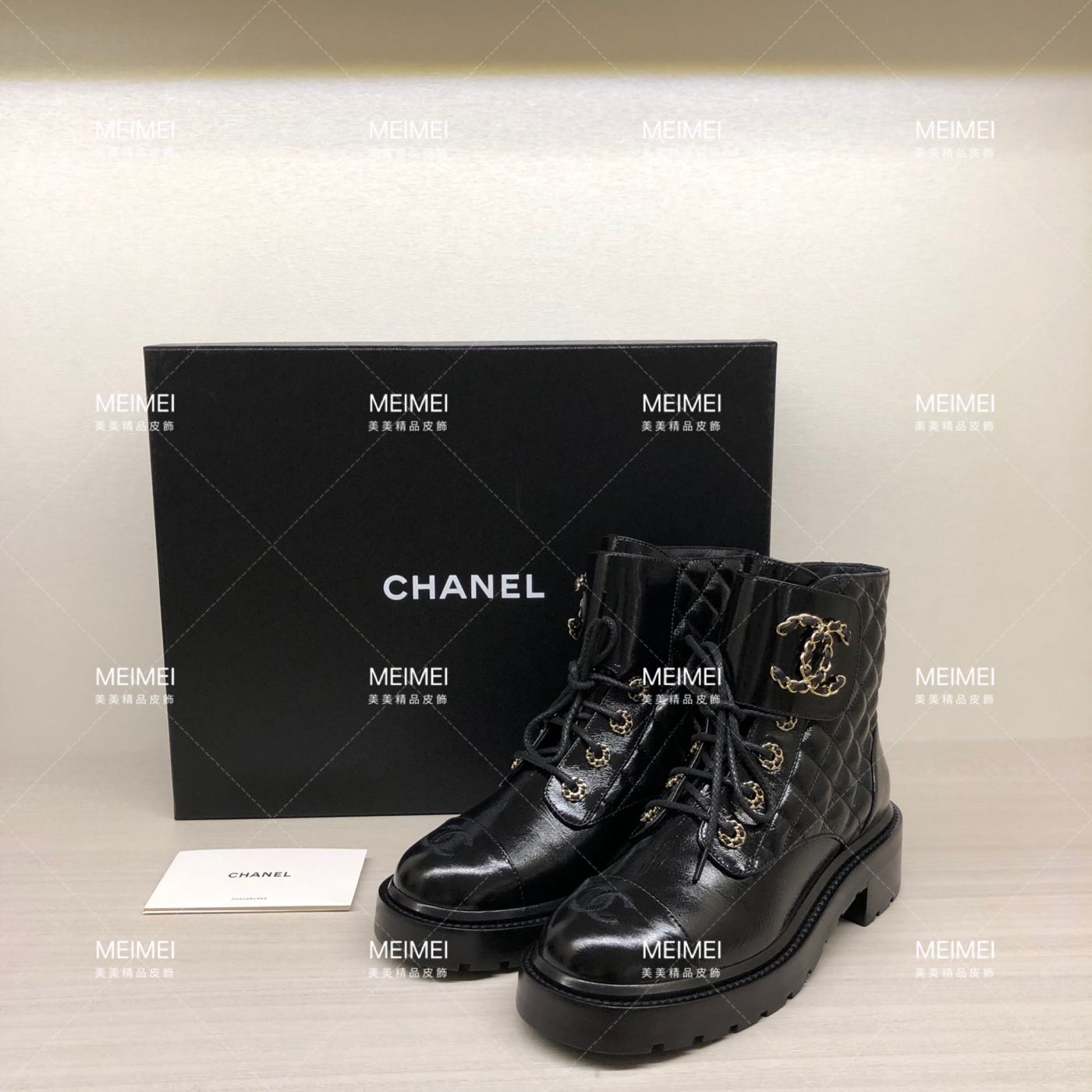 30年老店預購CHANEL 中筒靴靴子皮革黑色孫芸芸尺寸37.5 G36424 | Yahoo