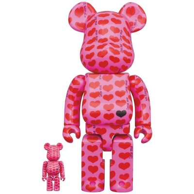 全新 Bearbrick 400% + 100% X-Japan Hide Pink Heart