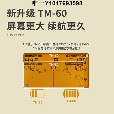 馬頭琴KORG TM60調音器薩克斯電子校音器節拍器二合一提琴管樂吉他通用 現貨