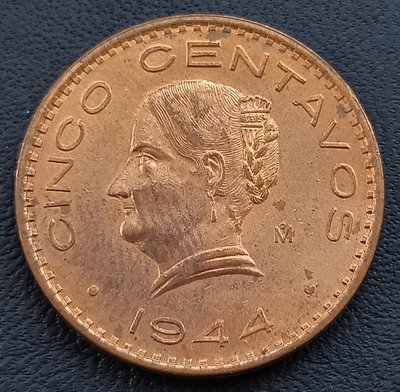 墨西哥    1944年      5分   銅幣   1984