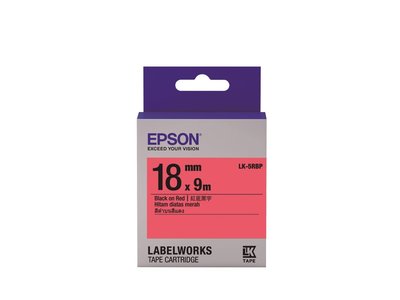 OA小舖 / EPSON 18mm 標籤帶系列 LK-5RBP 紅底黑字《含稅含運》