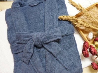 ((偉榮毛巾))台灣製造~純棉翻領浴袍(XL號)大人浴袍--155cm以上適穿