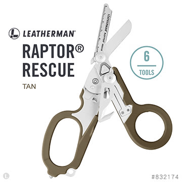 【LED Lifeway】LEATHERMAN RAPTOR RESCUE (公司貨)多功能工具剪 #832174棕色柄