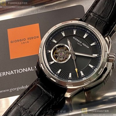 GiorgioFedon1919手錶,編號GF00071,42mm銀錶殼,深黑色錶帶款