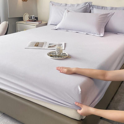 純棉磨毛床笠單件100全棉加厚床罩全包床墊保護罩床套罩純色床單台北有個家