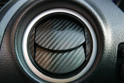 LUXGEN納智捷SUV 舊U7【冷氣出風口蓋卡夢貼膜】時尚 內裝升級 3M立體紋路貼膜 5D碳纖維 車內飾條貼紙 改裝