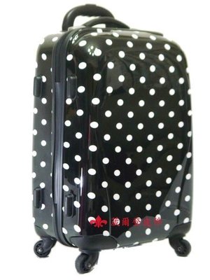 【熱賣精選】Stacypolo旅行家24吋硬殼旅行箱360度行李箱鏡面登機箱TSA6027黑點24吋