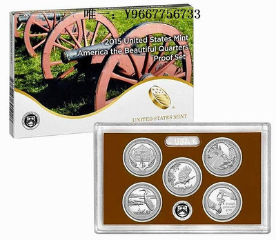 銀幣【獲獎幣】美國2015年發行 國家公園 精制紀念幣5枚套