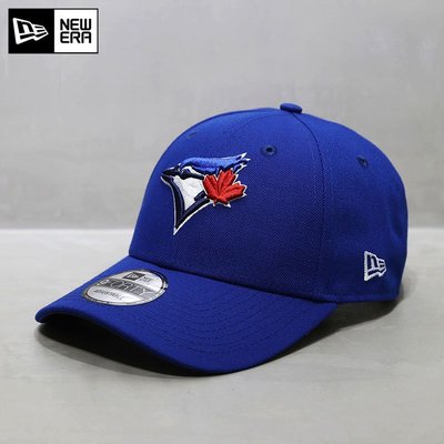 NewEra帽子MLB棒球帽硬頂球員版多倫多藍鳥隊彎檐鴨舌帽潮帽藍色