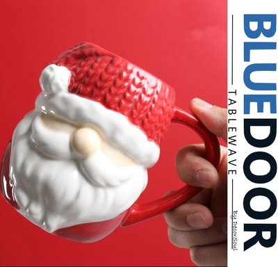 BlueD_ 獨家 聖誕節系列 420ML 手繪 聖誕老人 雪人 馬克杯 對杯 情侶杯 含蓋 水杯 禮盒 交換禮物 手
