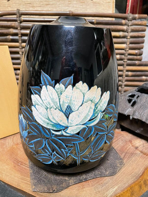 新 日本花瓶花器日本漆器帶原箱