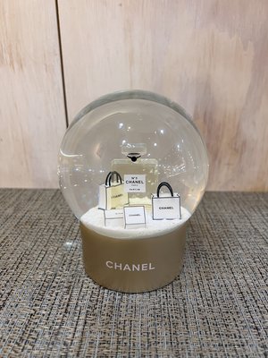 CHANEL 香奈兒 紙袋 雪花 香水 N5 玻璃 球 水晶球 擺件 裝飾品