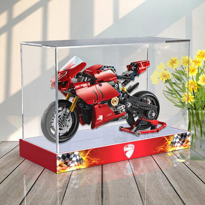 川帝亞克力展示盒42107 適用樂高杜卡迪摩托車模型玩具透明防塵罩熱心小賣家