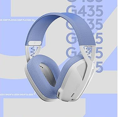 【Logitech 羅技】G435 輕量雙模無線藍芽耳機 時尚白