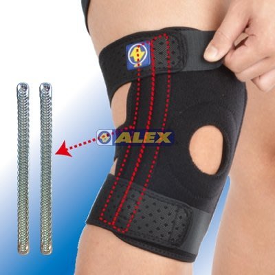 [凱溢運動用品] 德國品牌 台灣製造 ALEX T-42 矽膠雙側條護膝(只)F 另有 護膝 護腕 護肘 護踝 護腰