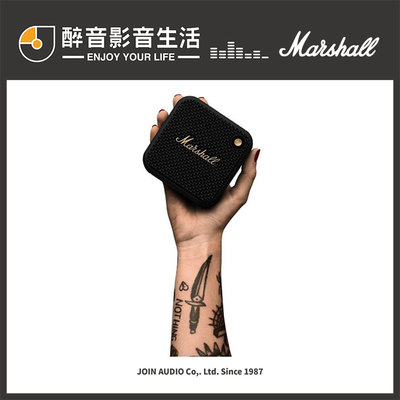 【醉音影音生活】英國 Marshall Willen (古銅黑) 迷你攜帶式防水藍牙喇叭.台灣公司貨