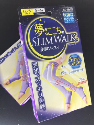 全新日本帶回  夢 SLIM WALK 睡眠專用美腿美腳機能襪