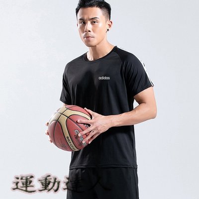 『運動達人』Adidas 愛迪達 阿迪達斯 男短袖 速幹短T 輕巧透氣 籃球服 吸濕排汗 半袖衫T328