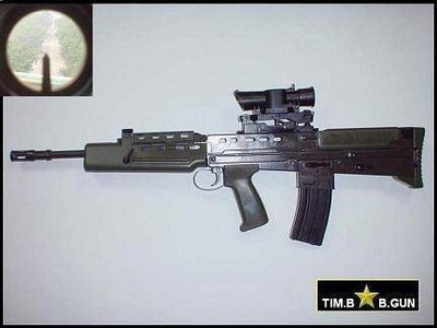 廠商清倉大拍賣全新的~英軍L85A1型步槍空氣槍L85玩具槍(全金屬槍管)狙擊版(生存遊戲6MM BB槍全民槍戰CS)