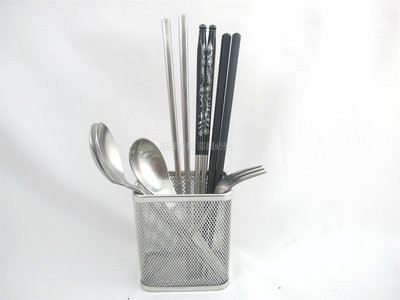 台灣製 #304不銹鋼 網狀 單格筷架 餐具桶 筷子架不鏽鋼湯匙架、叉子 筷子籃 壁掛式  不銹鋼筷筒