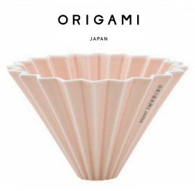 【豐原哈比店面經營】日本ORIGAMI 摺紙咖啡陶瓷濾杯-S(霧粉色)