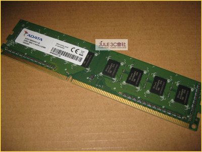 JULE 3C會社-威剛ADATA DDR3 1600 4GB 4G 單面/AD3U1600W4G11-B/終保 記憶體