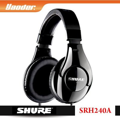 【曜德視聽】SHURE SRH240A 專業監聽型 耳罩式耳機 / 宅配免運 / 送皮質收納袋