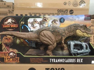 熱銷 美泰侏羅紀聲效互動演繹霸王龍仿真恐龍模型玩具男孩玩具GWD67