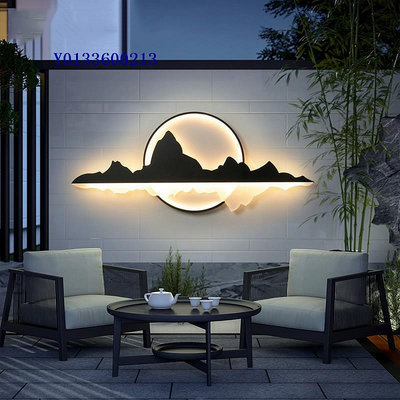 中式戶外壁燈太陽能防水別墅庭院燈室外花園景觀園林裝飾影壁墻
