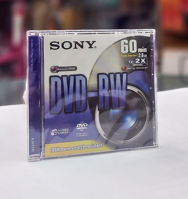 庫存品出清 SONY 2.8GB 8cm 視頻 DVD-RW/60MIN 可重覆燒錄 手持式攝影專用 光碟 DVD-RW