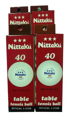 NITTAKU三星比賽球   3粒一盒130元   日本製藍字40mm