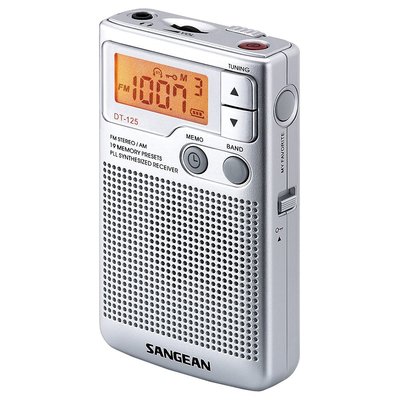 【山進】SANGEAN DT-125 二波段 數位式口袋型收音機 調頻立體 / 調幅 (FM/AM) DT125 公司貨
