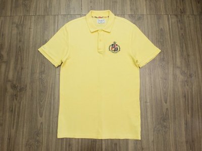Arnold Palmer 雨傘牌 黃色 邊飾 短袖POLO衫 (48)