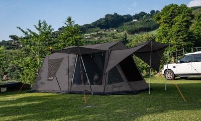 【綠色工場】威力屋BIG LION 300KING整組套裝 台灣設計四季型帳篷 黑色